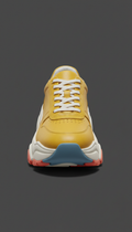 Signal Yellow Leather Statement Sneaker