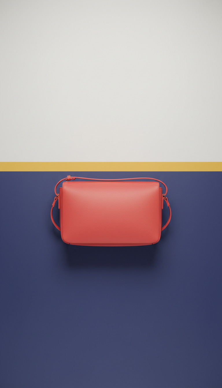 Coral Red Crossbody Bag