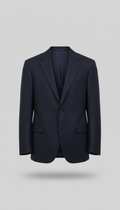 Tailored Navy Wool Blazer